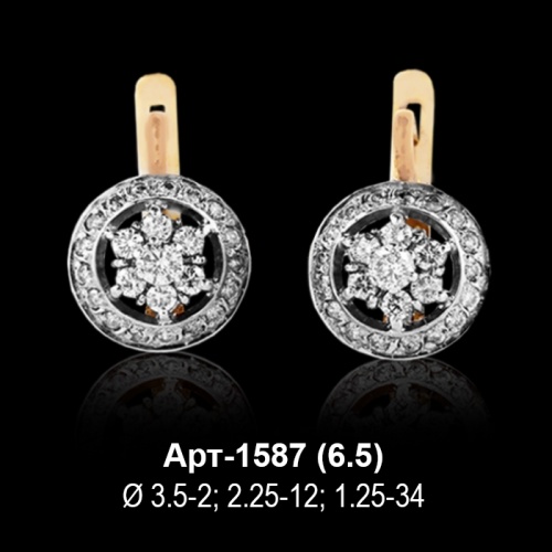Серьги Арт-1587 восковка Серьги Арт-1587 восковка