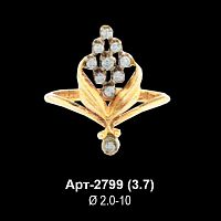 Кольцо Арт-2799 восковка