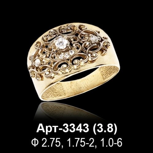 Кольцо Арт-3343 восковка