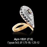 Кольцо Арт-1531 восковка