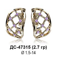 Серьги ДС-47315 восковка