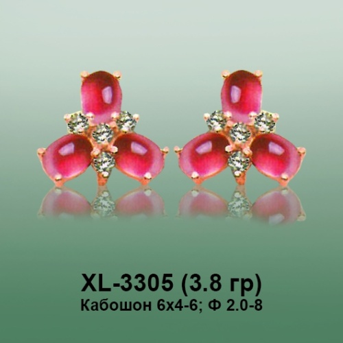 Серьги XL-3305 опока