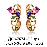 Серьги ДС-47574 восковка