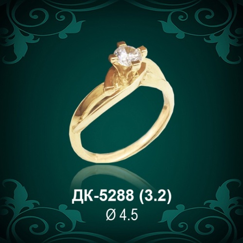 Кольцо "Одинарка" ДК-5288 восковка Кольцо "Одинарка" ДК-5288 восковка