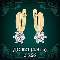 Серьги "TIFFANY" ДС-621 восковка