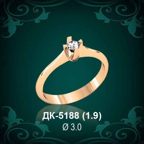 Кольцо "Одинарка" ДК-5188 восковка Кольцо "Одинарка" ДК-5188 восковка