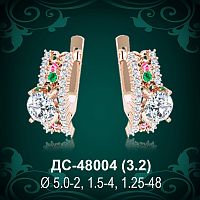 Серьги ДС-48004 восковка