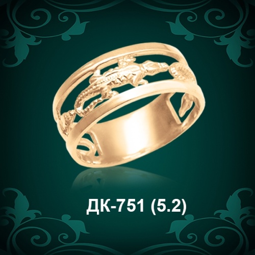 Кольцо "Крокодилы" ДК-751 восковка