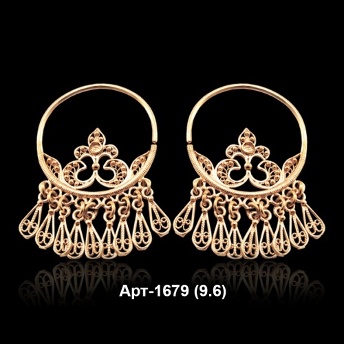 Серьги "Цыганские" Арт-1679 восковка