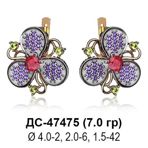 Серьги ДС-47475 восковка Серьги ДС-47475 восковка