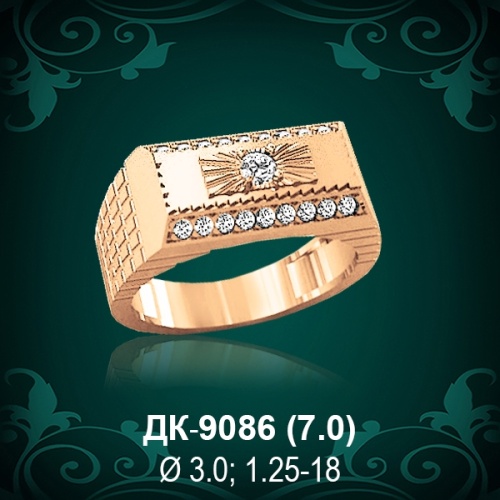 Мужской перстень ДК-9086 восковка