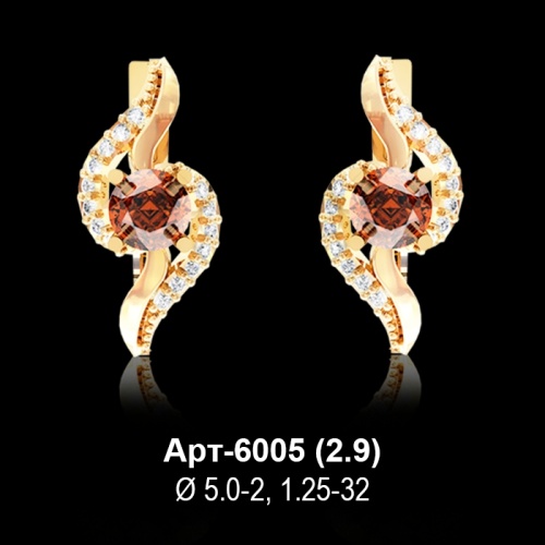 Серьги Арт-6005 восковка Серьги Арт-6005 восковка