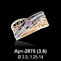 Кольцо Арт-2875 восковка
