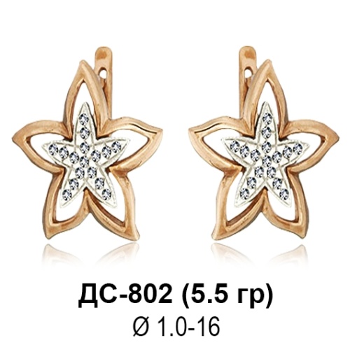 Серьги ДС-802 восковка