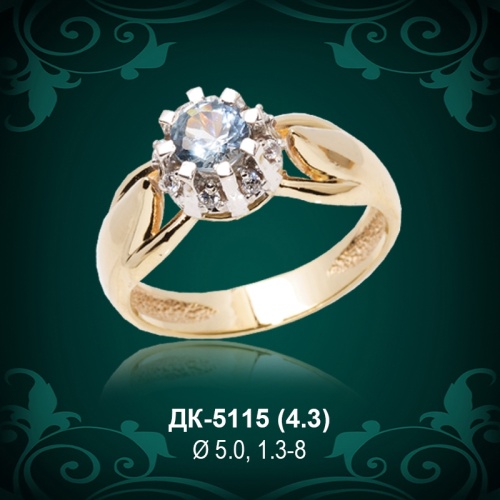 Кольцо "Одинарка" ДК-5115 восковка