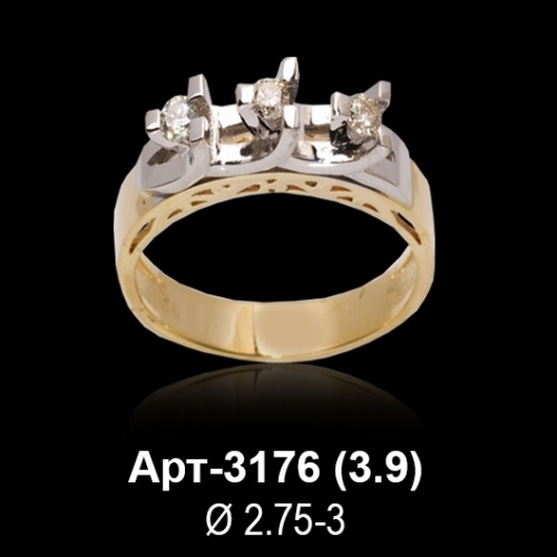 Кольцо Арт-3176 восковка
