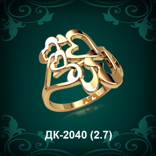 Кольцо "Сердце" ДК-2040 восковка
