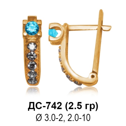 Серьги ДС-742 восковка