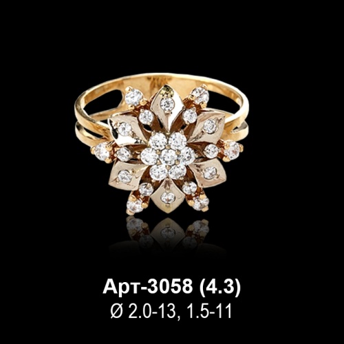 Кольцо Арт-3058 восковка