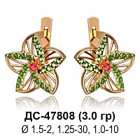 Серьги ДС-47808 восковка