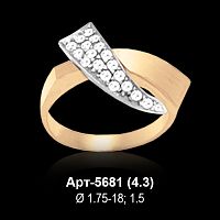 Кольцо Арт-5681 восковка