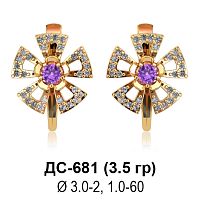 Серьги ДС-681 восковка