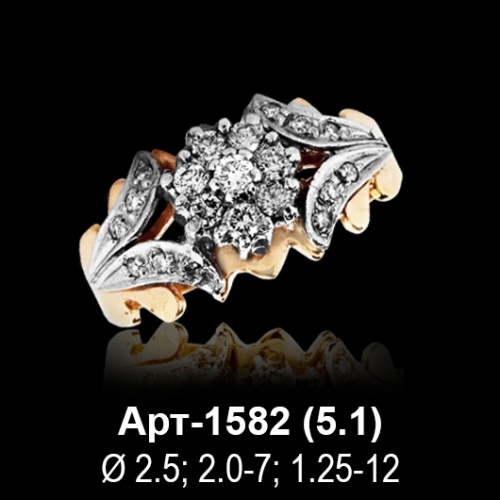 Кольцо Арт-1582 восковка