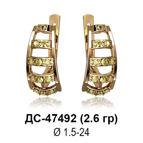 Серьги ДС-47492 восковка