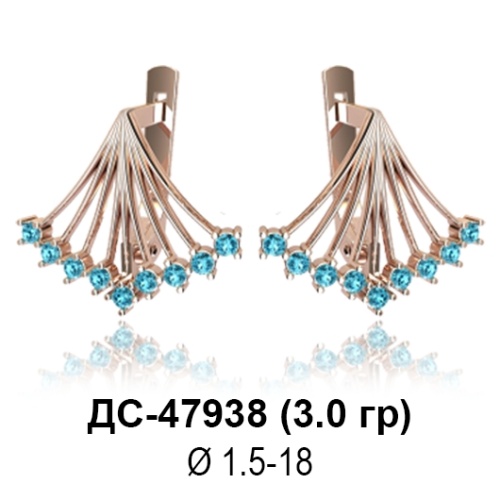 Серьги ДС-47938 восковка