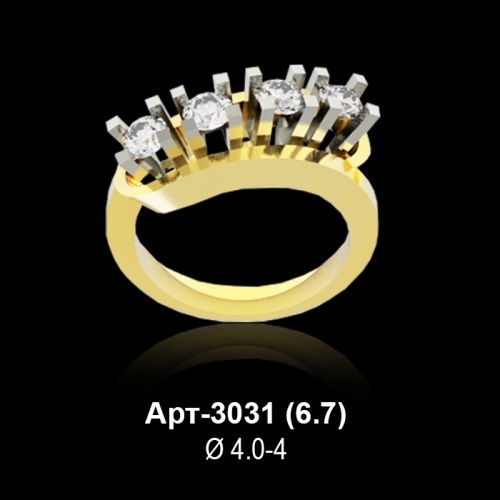 Кольцо Арт-3031 восковка