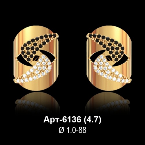 Серьги Арт-6136 восковка