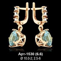 Серьги "Висячие" Арт-1530 восковка
