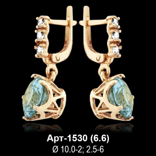Серьги "Висячие" Арт-1530 восковка