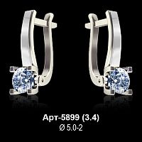 Серьги "Одинарка" Арт-5899 восковка