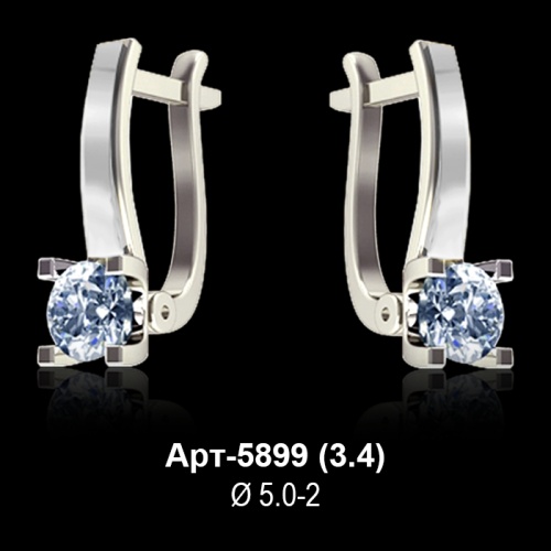 Серьги "Одинарка" Арт-5899 восковка