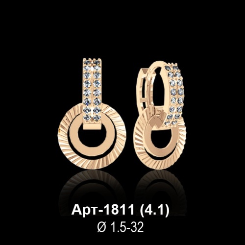 Серьги "Бублики" Арт-1811 восковка