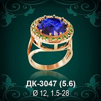 Кольцо "С Крупным камнем" ДК-3047 восковка