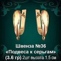 Швенза «Подвеса к серьгам» №36 восковка