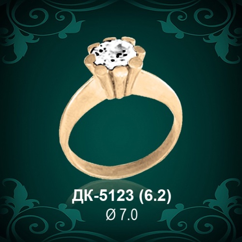 Кольцо "Одинарка" ДК-5123 восковка Кольцо "Одинарка" ДК-5123 восковка