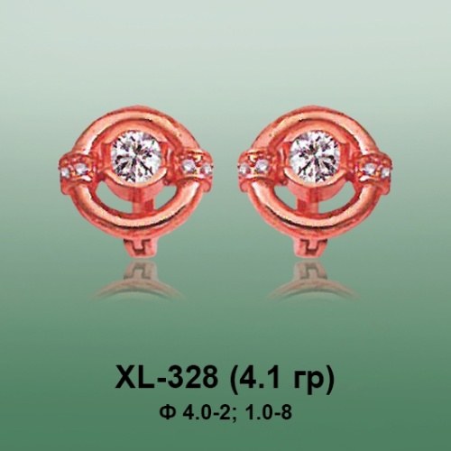 Серьги XL-328 опока
