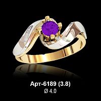 Кольцо Арт-6189 восковка