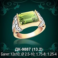 Мужской перстень ДК-9887 восковка