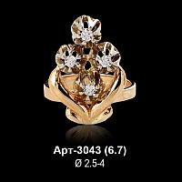 Кольцо Арт-3043 восковка