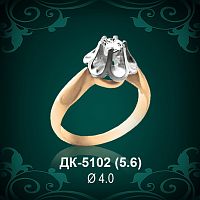 Кольцо "Одинарка" ДК-5102 восковка