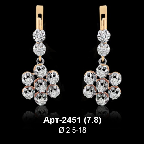 Серьги Арт-2451 восковка