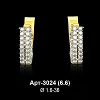 Серьги "Дорожка" Арт-3024 восковка