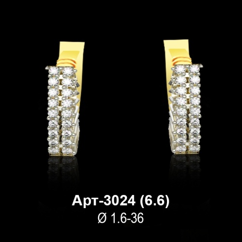 Серьги "Дорожка" Арт-3024 восковка