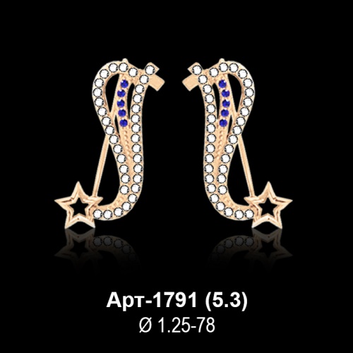 Серьги Арт-1791 восковка